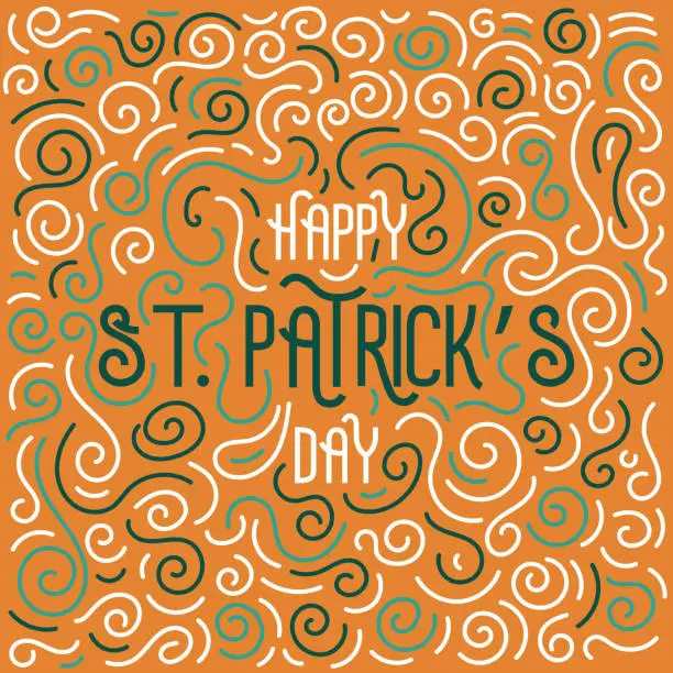 Vector illustration of St Patricks Day Social Media and Greeting Card Design