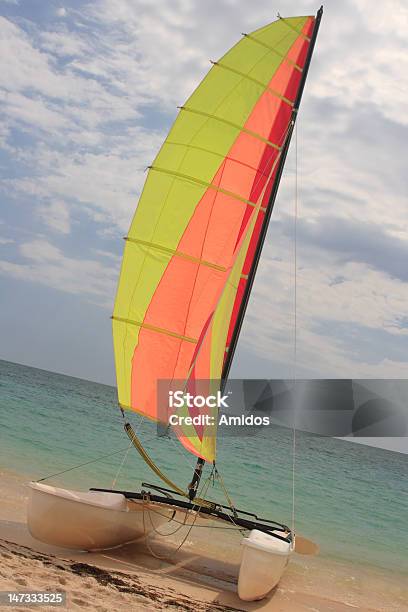Velero Catamarán Con Color Foto de stock y más banco de imágenes de Actividades recreativas - Actividades recreativas, Agua, Aire libre