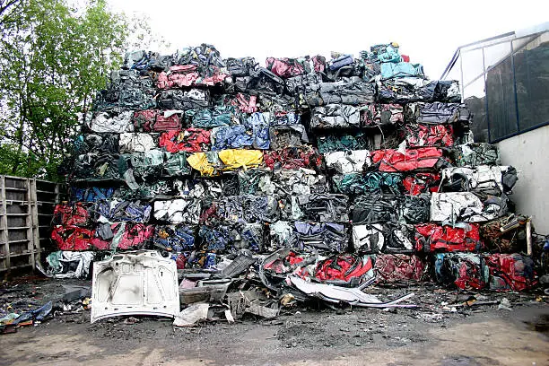 Old cars after the scrap press, environmental premium and scrapping premium