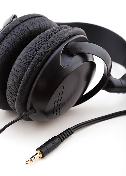 istock Music Heapdhones with connection cord 147334208
