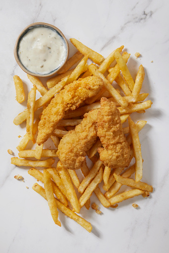 Three Piece Chicken Tender Meal with Fries and Ranch Dip