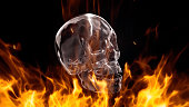 Crystal Skull in Fire