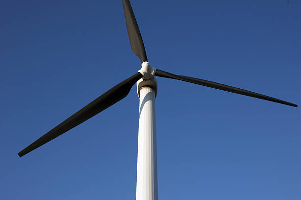 Power generating windmill stock photo
