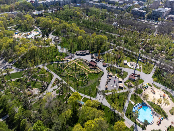 istock Attractions and playgrounds in Kharkiv city park 1473346576