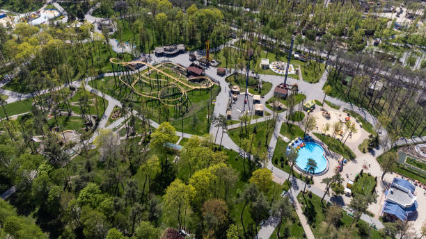 istock Attractions and playgrounds in Kharkiv city park 1473346581