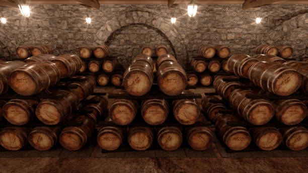 istock many wine barrels in a cellar with stone walls 1473346630