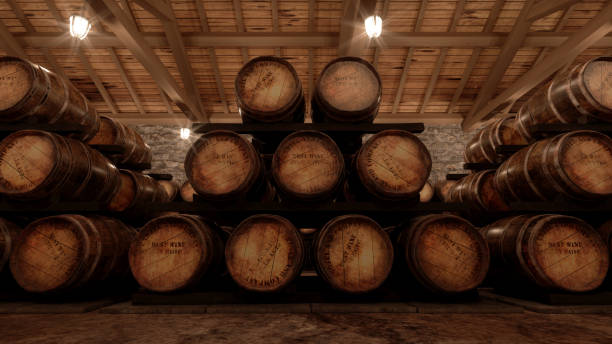 istock many wine barrels in a cellar with stone walls 1473346635