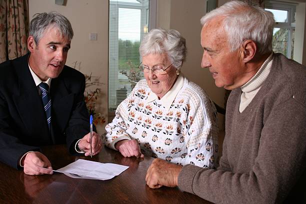 istock Meeting with a financial planner at home 147336558