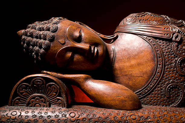 wooden Buddha statue wooden Buddha statue buddha image stock pictures, royalty-free photos & images