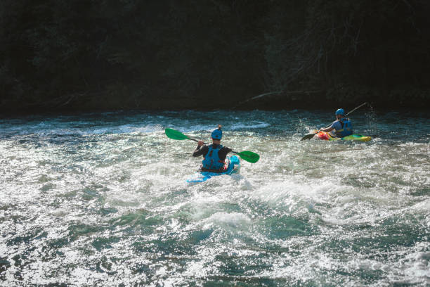 istock Whitewater kayaker paddling on river 1473374108