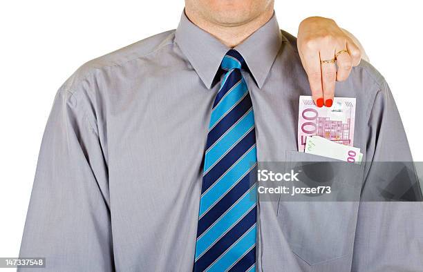 Frau Nehmen Sie Geld In Der Tasche Stockfoto und mehr Bilder von Blau - Blau, EU-Währung, Elegante Kleidung