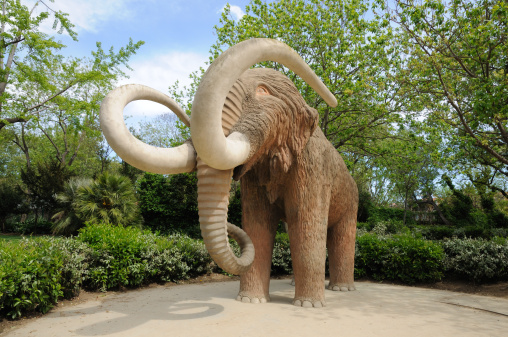 Mammoth statue in Parc de la Ciutadella in Barcelona, Spain