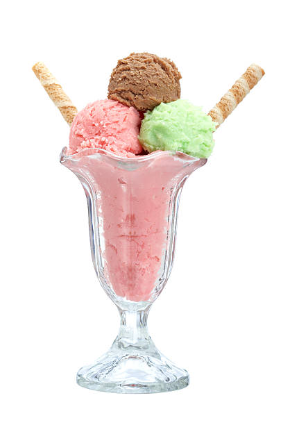 istock Multi flavor ice cream glass 147337809