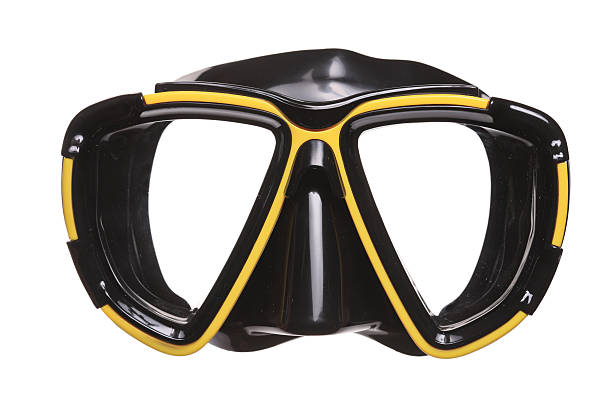 Diving mask A diving mask isolated on a white background scuba mask stock pictures, royalty-free photos & images