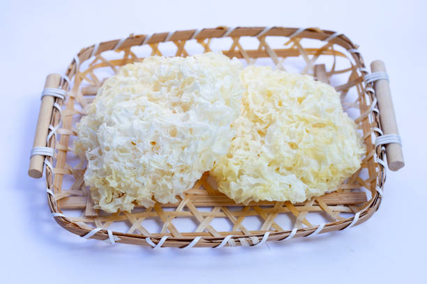 istock Tremella Mushroom on white background. 1473382509