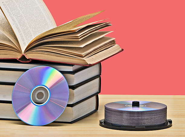 istock Pile of books  and DVD 147338396