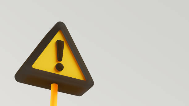 istock warning sign, isometric view, white background, safety, prevention, 3d illustration 1473396767