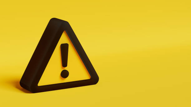 istock warning sign, isometric view, yellow background, safety, prevention, 3d illustration 1473396795