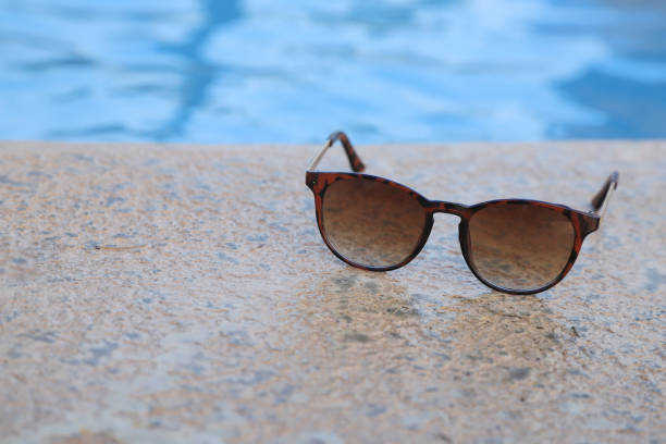 istock Poolside sunglasses with space to add text. 1473400259