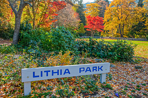 Fall colors in Lithia Park - Ashland, Oregon.
