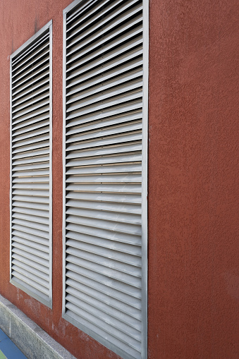 Window with modern venetian blind