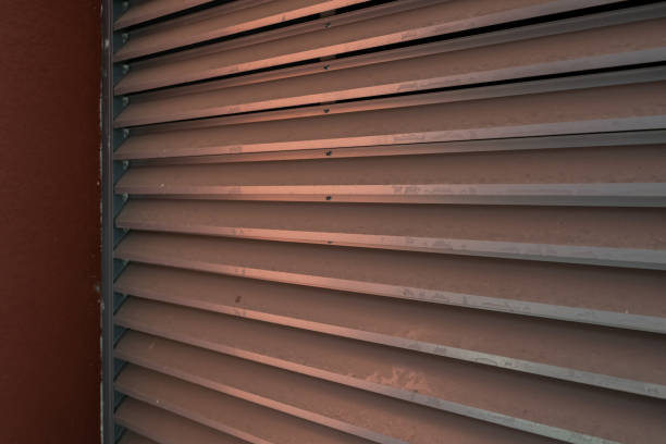 Close-up of shutters in modern architecture