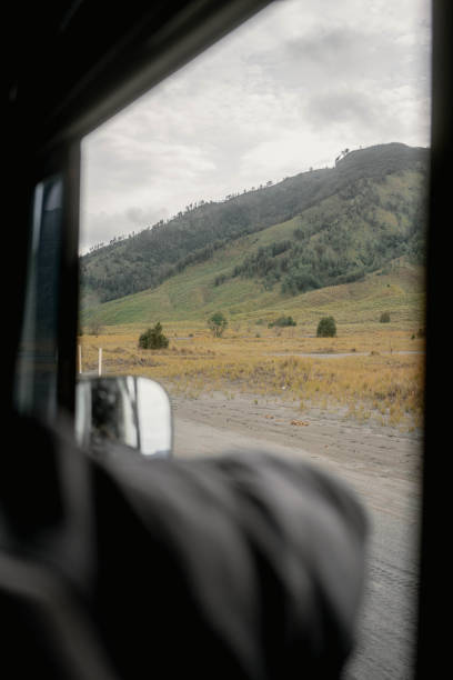 istock Bromo Through Window of Off-road Vehicle   Side Mirror 1473414986