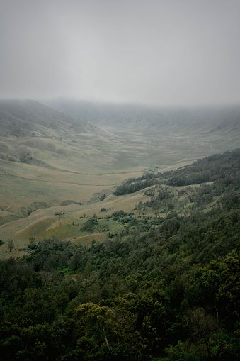 Bromo Tengger Semeru National Park During Rainy Season In Indonesia.