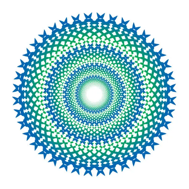 Vector illustration of Spiral concentric pattern