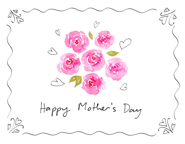  Hand Lettered Happy Mothers Day Ilustraciones, Vectores y Gráficos Libres de Derechos