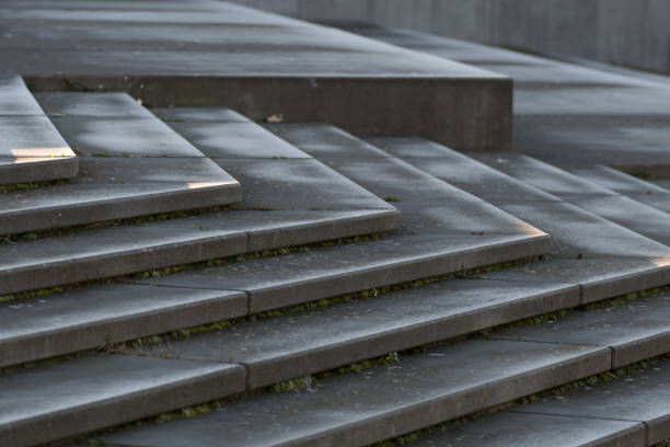 istock Dark stairways covered with hoarfrost 1473437369