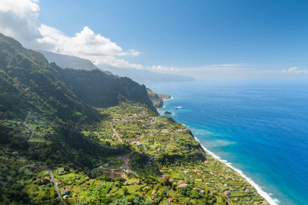 istock Beautiful Madeira coastline, aerial view 1473439363