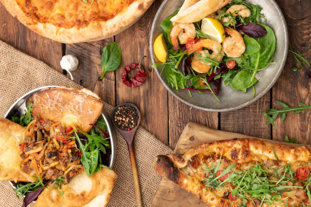 istock Overhead image of different food recipe 1473440383