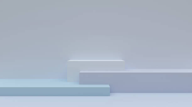 istock 3d background product display podium scene with leaf geometric platform. 3d render with podium. stand to show cosmetic product. 3d stage showcase on pedestal display beige background 1473441662