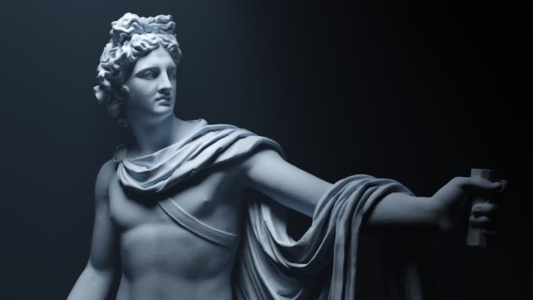 Apollo Sculpture in a 3D animation