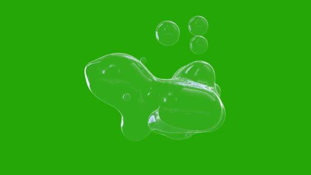 3d animation of soap bubbles floating, Green Screen Chromakey
