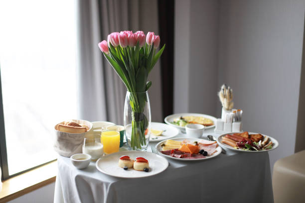 istock Breakfast in the room, room service 1473445237