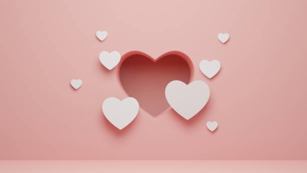 istock Pink podium with background for product presentation, copy space. 3d rendering. Valentine concept. 1473453481