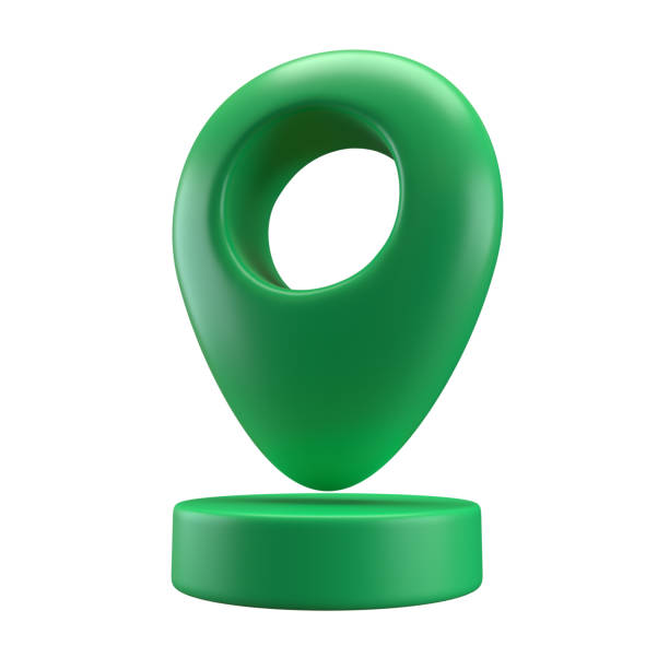 istock 3D Realistic Style green glossy Location map pin gps pointer markers illustration for destination. Geo tag isolated with clipping path 1473454326