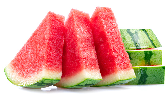 Fresh slices of watermelon.