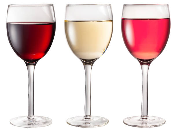 istock Three glasses of different wine type: red wine, white wine and rose. File contains clipping paths. 1473456628