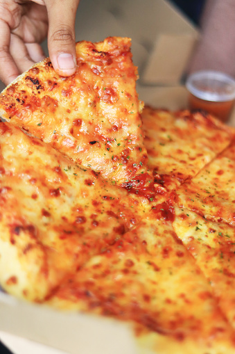 Hot Delicious Pizza ready to eat