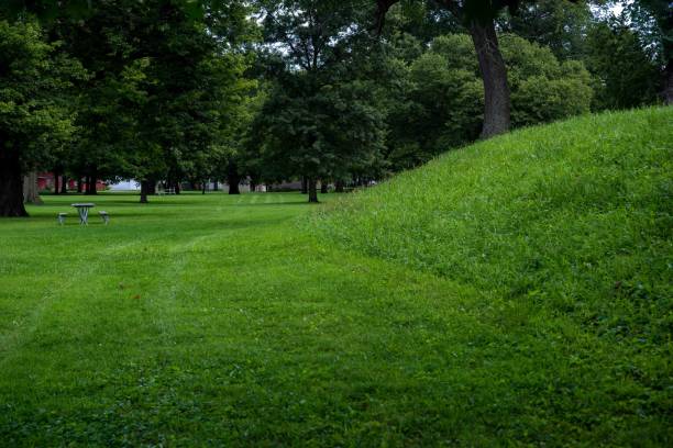 istock Closeup sloping side of Great Circle Mound Newark Earthworks Ohio 1473458053