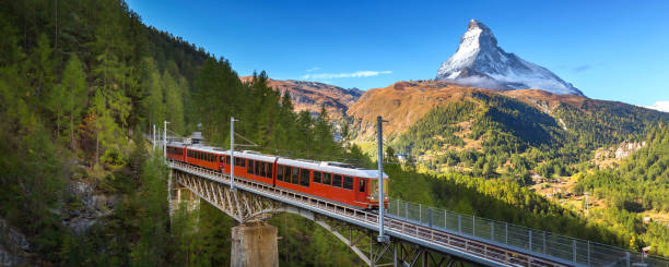istock Zermatt, Switzerland. Gornergrat train banner 1473458997