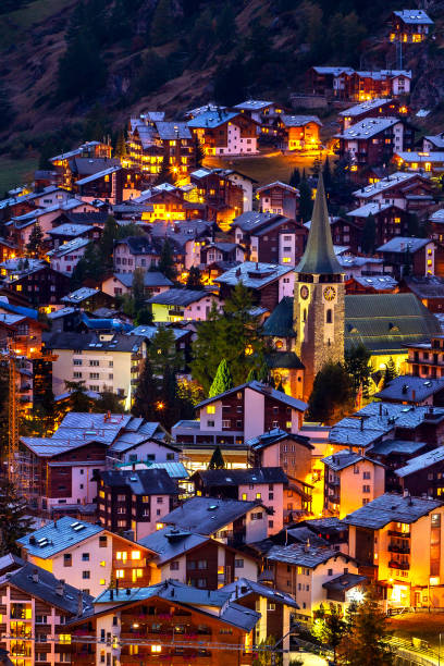 istock Zermatt, Switzerland by night. Swiss alps 1473459461