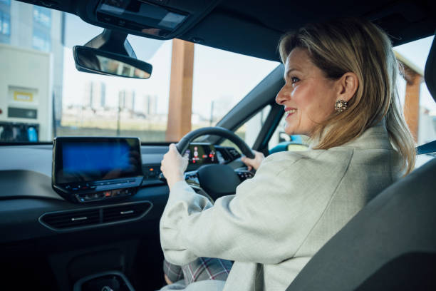 Businesswoman Driving to Work