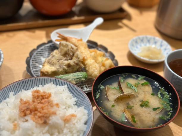 istock Japanese fried tempura meal combo 1473464163