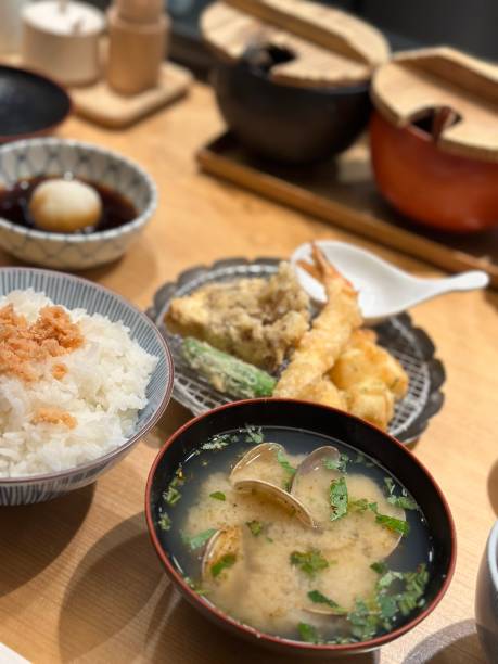 istock Japanese fried tempura meal combo 1473464173