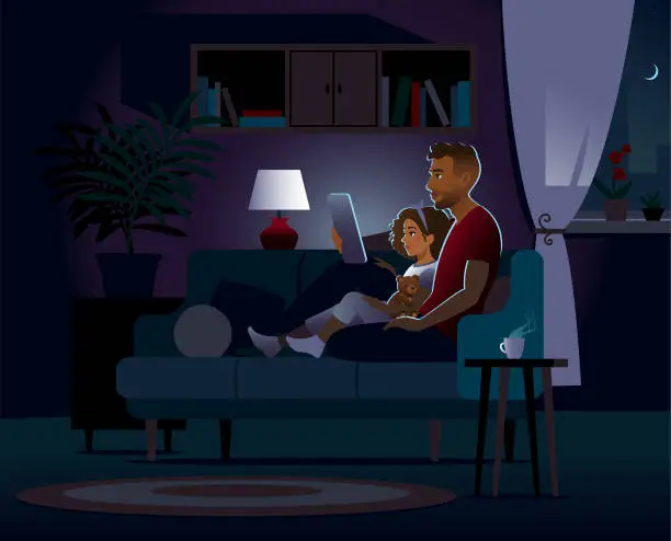 Vector illustration of Bedtime story