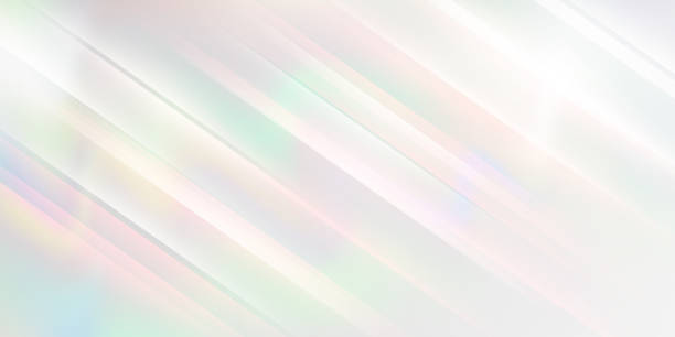 illustrazioni stock, clip art, cartoni animati e icone di tendenza di illustrazione vettoriale del fondo di luce del prisma dell'arcobaleno iridescente sfocato sfocato astratto - rainbow striped abstract in a row